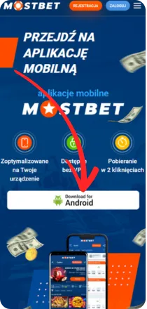 Pobranie pliku APK stronę w Safari