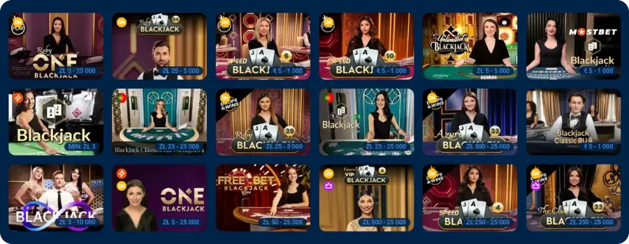 Mostbet Poker i blackjack