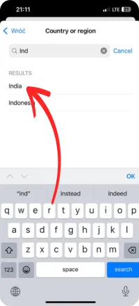 Wybierz India